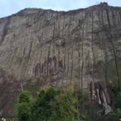 gigantic stone mountain
